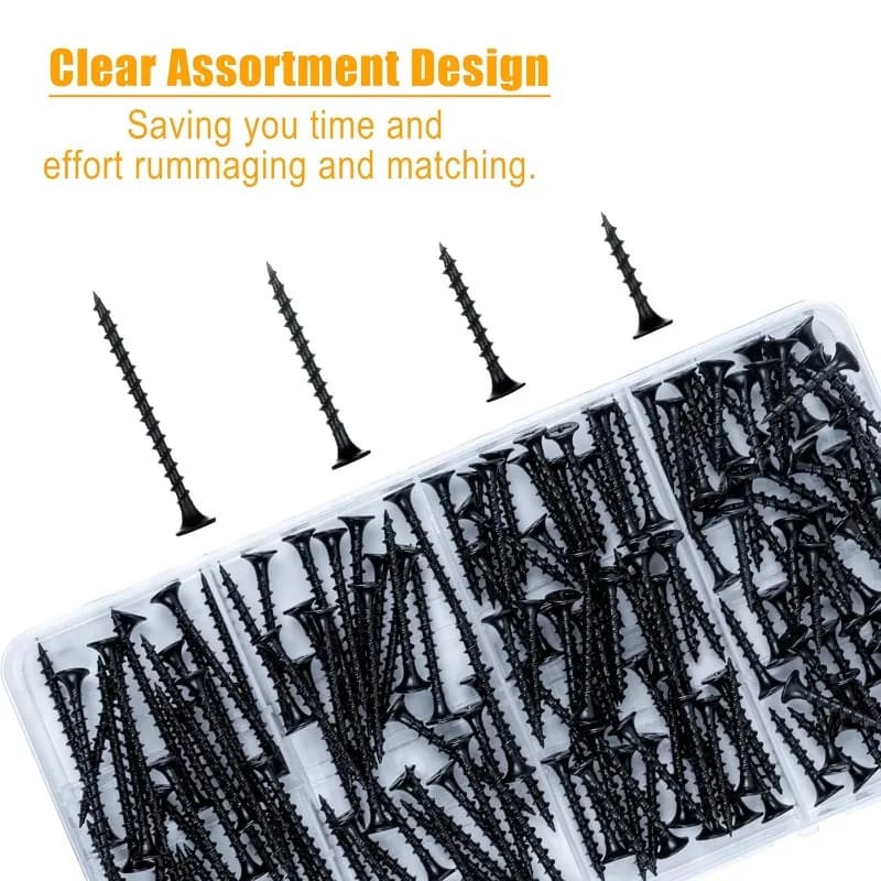 Drywall Screws Assortment Kit, 165 Pieces