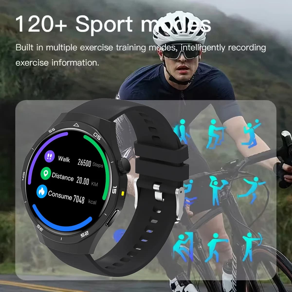 2026 New Smartwatch for Men Women Fitness Tracker Sleep Monitor Outdoor Sport Touch Screen Health Tracker for iOS Android Phones