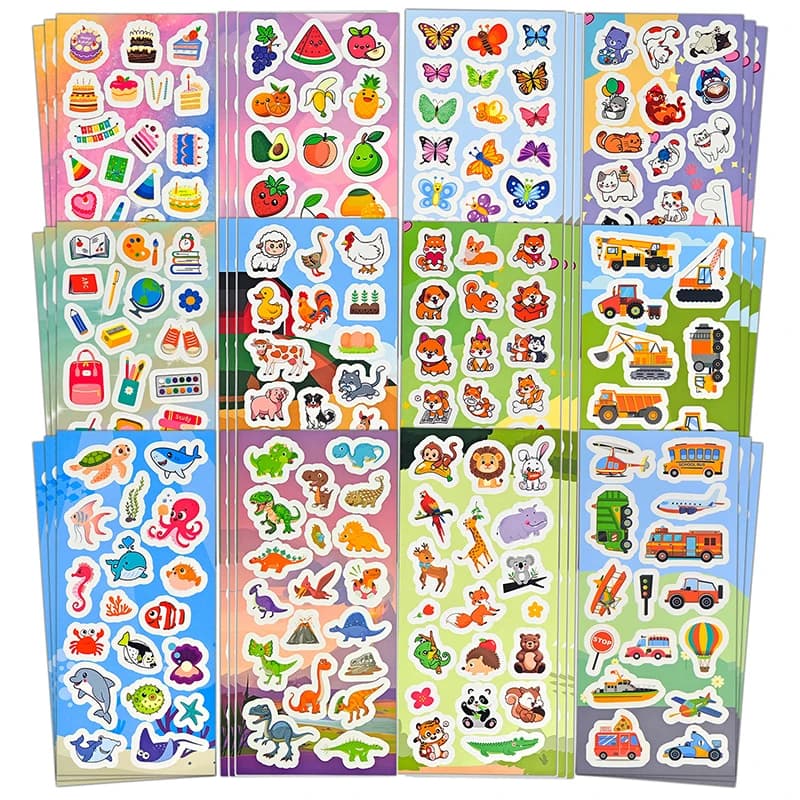 Bulk Sticker Sheets Assortment for Kids Scrapbooking