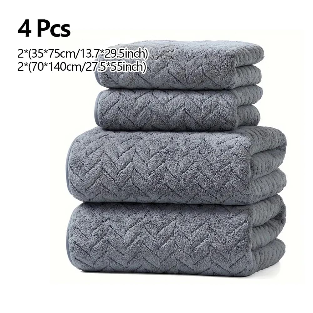 Soft Absorbent Bath Towel Set