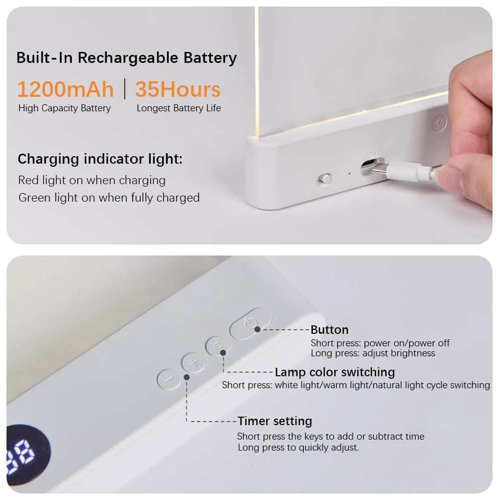 LED Reading Light Night Light Book Family Study Reading Lamp Portable Bookmark Light for Reading in Bed, Car Motivational Travel