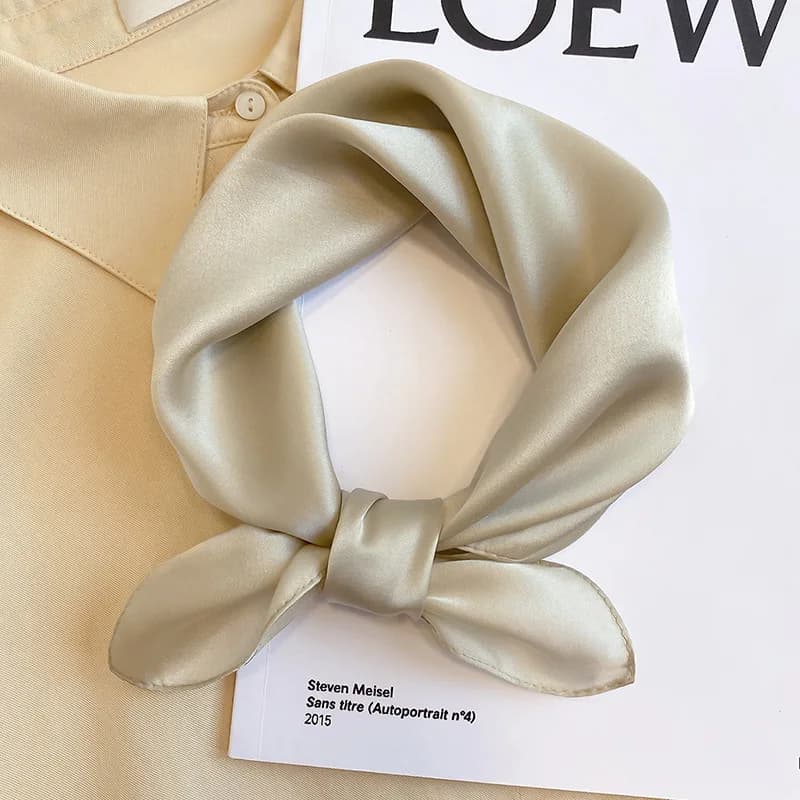Scarf 100% Silk Bandana Women Square Scarves Wrap Kerchief Mulberry Spring Fashion Luxury High Quality Headband Hijab Shawls