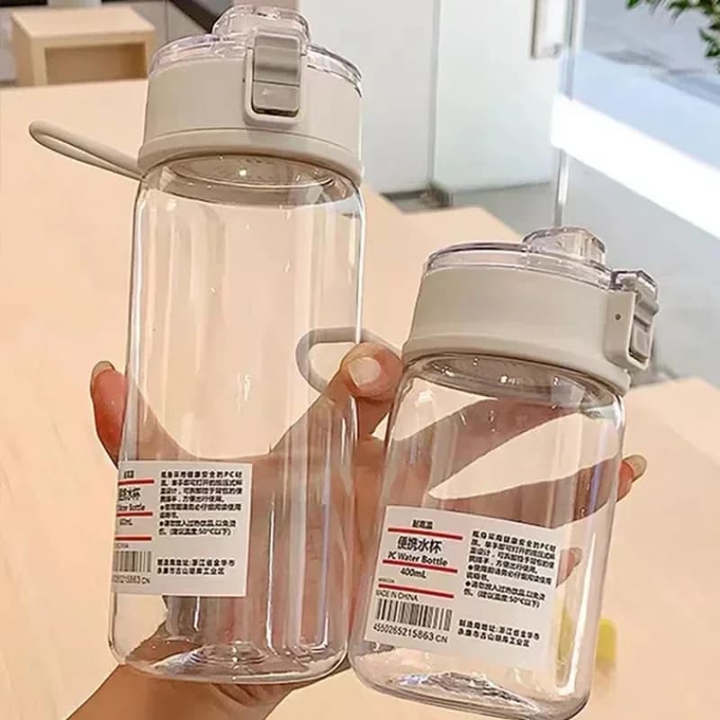 Transparent Kawaii Water Bottle