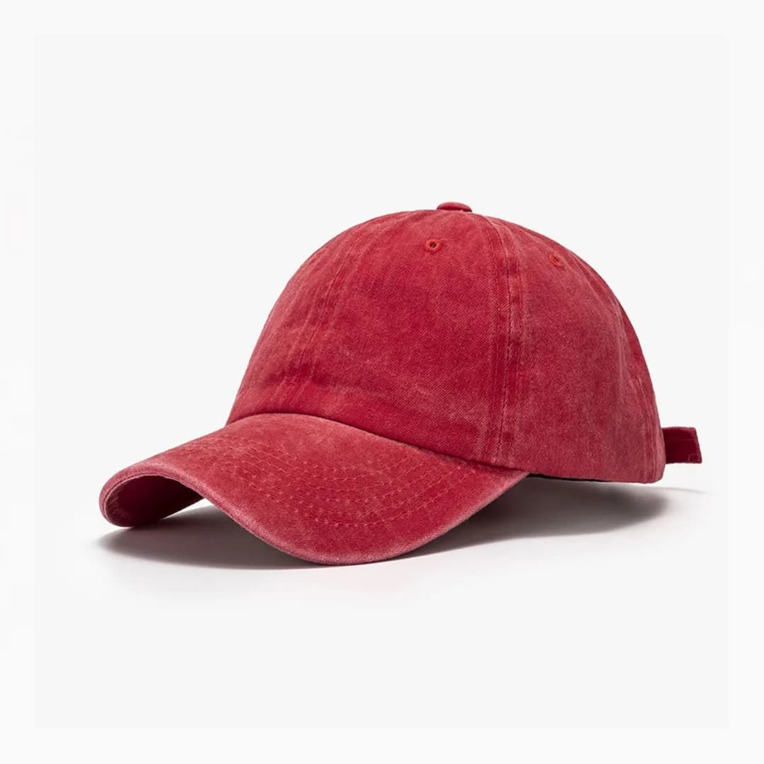 Washed Cotton Snapback Baseball Cap
