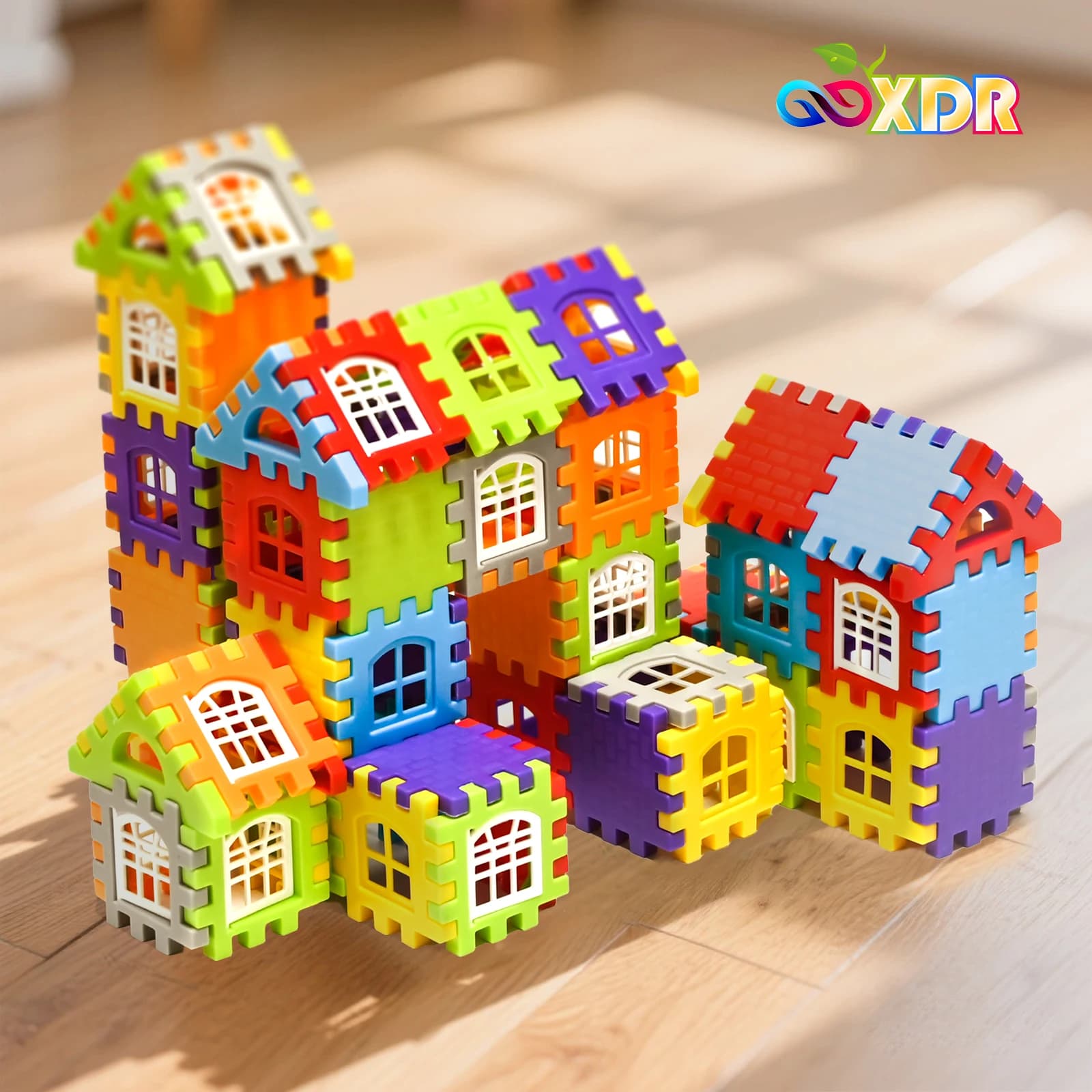 Colorful Building Block House Construction Set