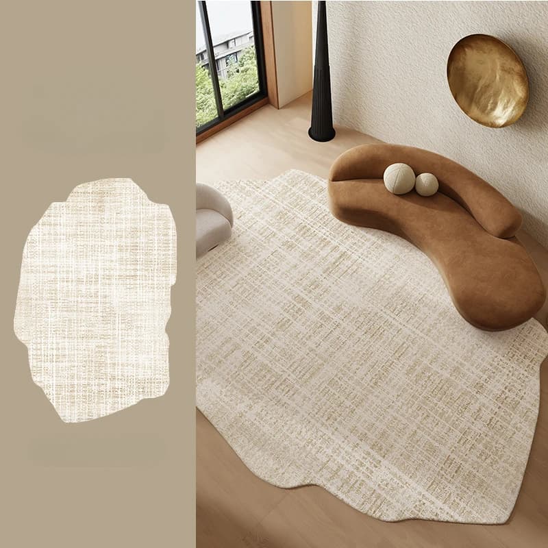 Irregular Shapes Plush Bedroom Rug