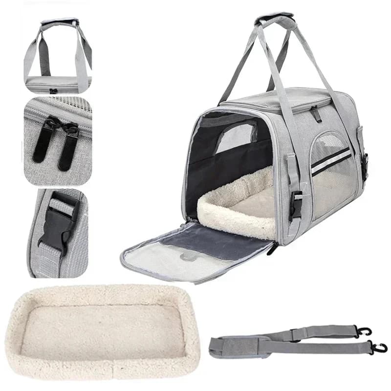 Soft-Sided Pet Carrier for Large And Medium Cats Dog Carriers for Big Medium Cats And Puppy Travel Comfortable Cage Free