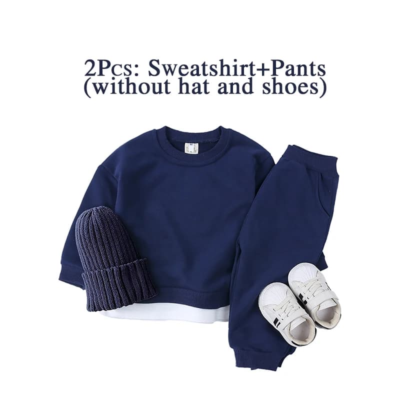 Kids Sports Sweatshirt Loungewear Set