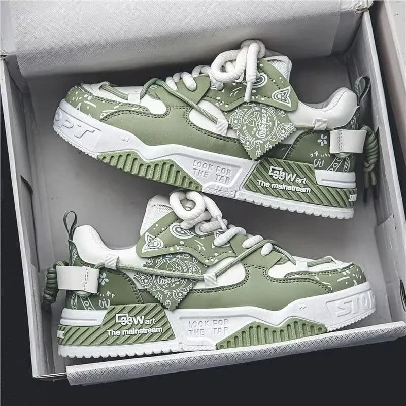 Men Sneakers Outdoor Casual Shoes Fashion Spring Breathable Vulcanized Shoes Comfortable Walking Shoe Platform Lace Up Men Shoes