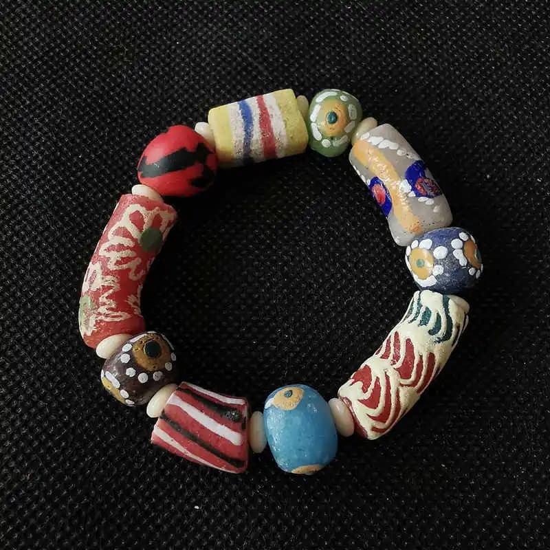 Handmade Lampwork Beaded Stretch Bracelet