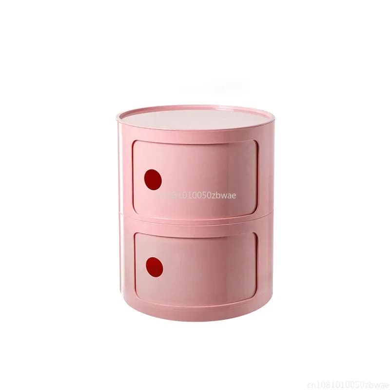 Nightstands Modular Bedside Table Round Large-capacity Storage Bedside Small Cabinet Bedroom Simple Storage Narrow Side Cabinet