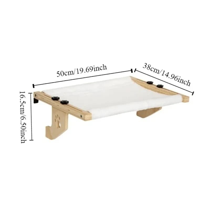 Cat Window Hammock with Wooden Frame