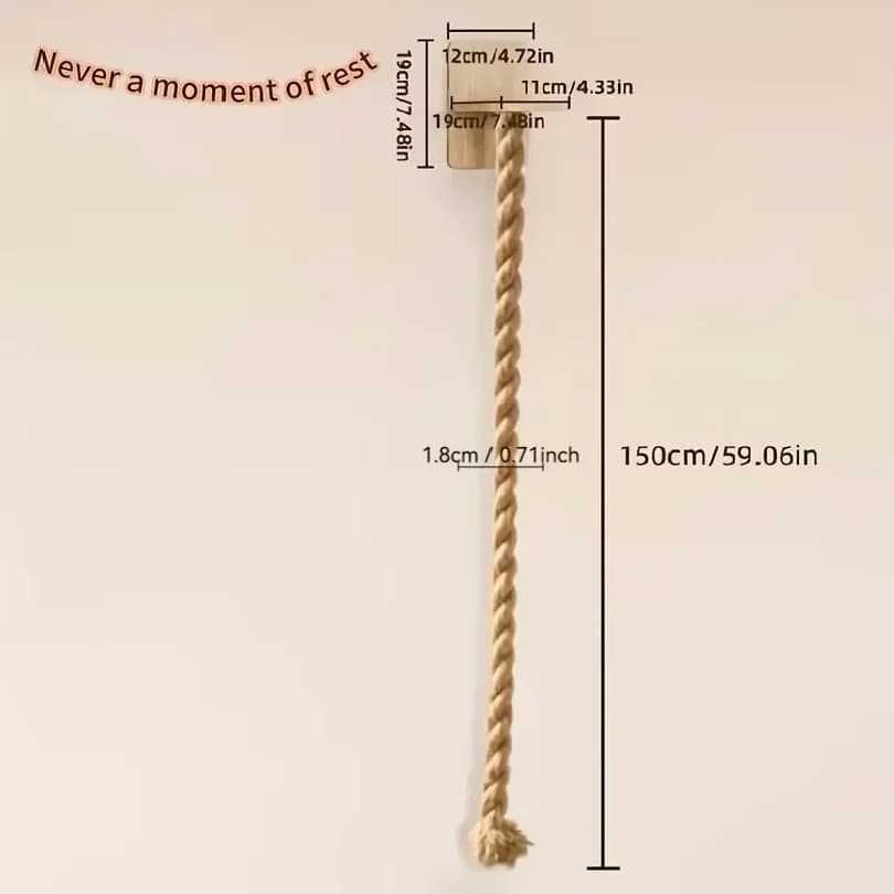 Wall-Mounted Cat Climbing Rope with Jumping Board