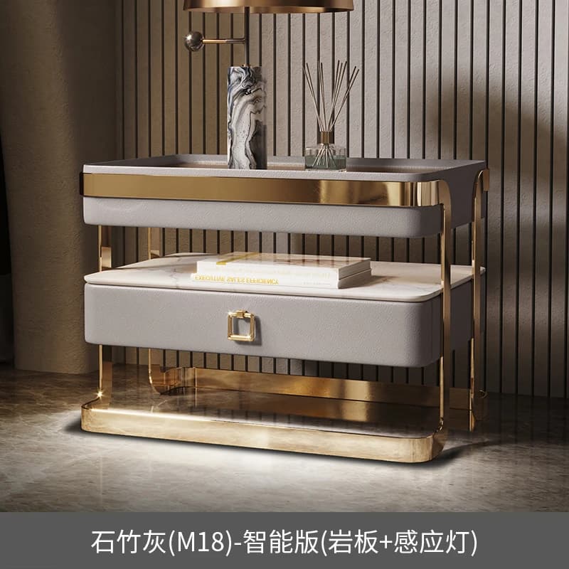 Aesthetic Simple Nightstand Modern Bedside Nordic Storage Nightstand Floor Luxury Mesita De Noche Dormitorio Home Furniture