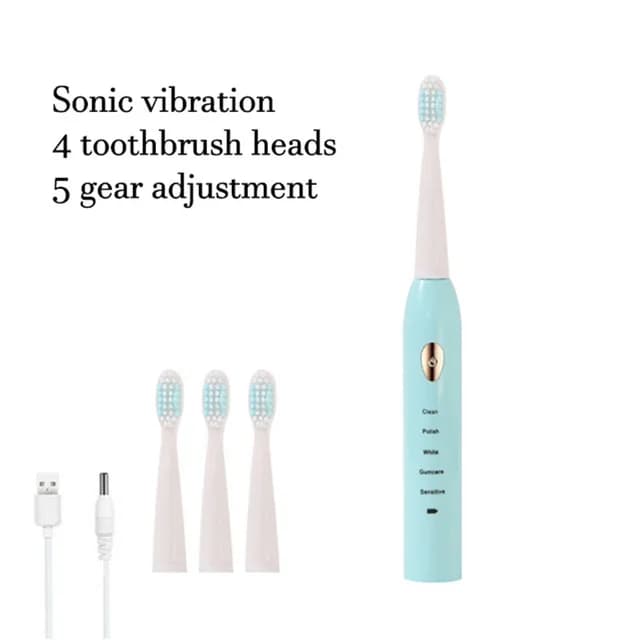 Electric Toothbrush USB Rechargeable IPX7 Waterproof