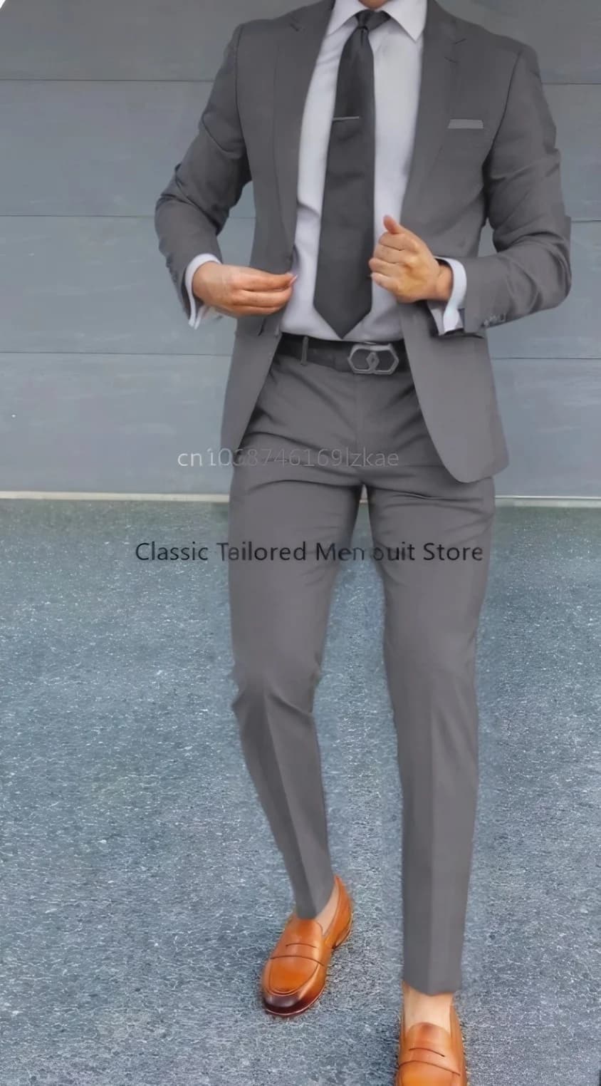 Men's Two Piece Formal Suit Jacket and Pants