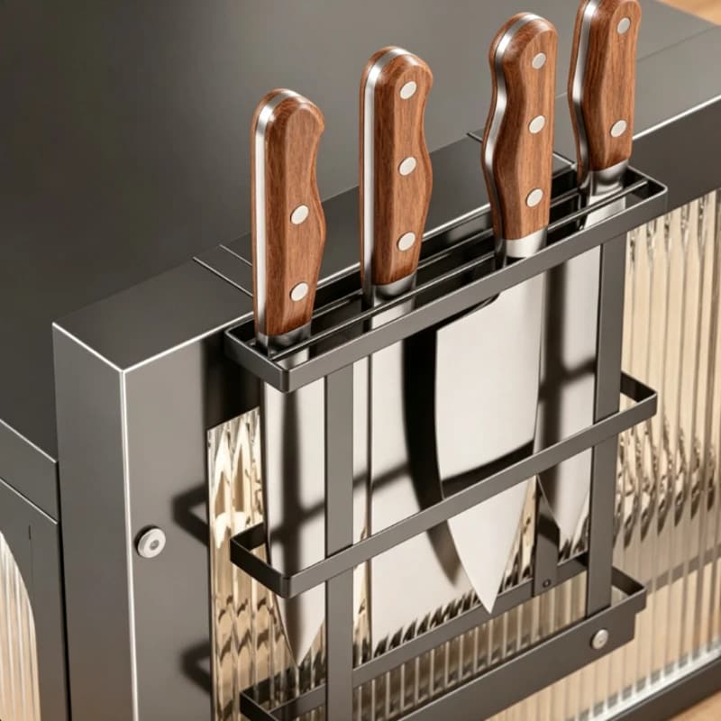 Countertop Kitchen Spoon Holder Door Storage Shelf