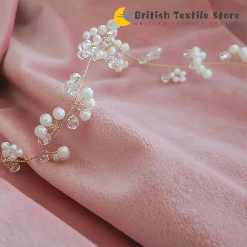Velvet Light-Shielding Curtain Panel Dirty Pink