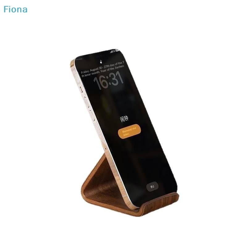 ☽Wooden Phone Stand,Minimalist Walnut Cell Phone Holder,Desktop Phone Stand for All Smartphones & Tablets