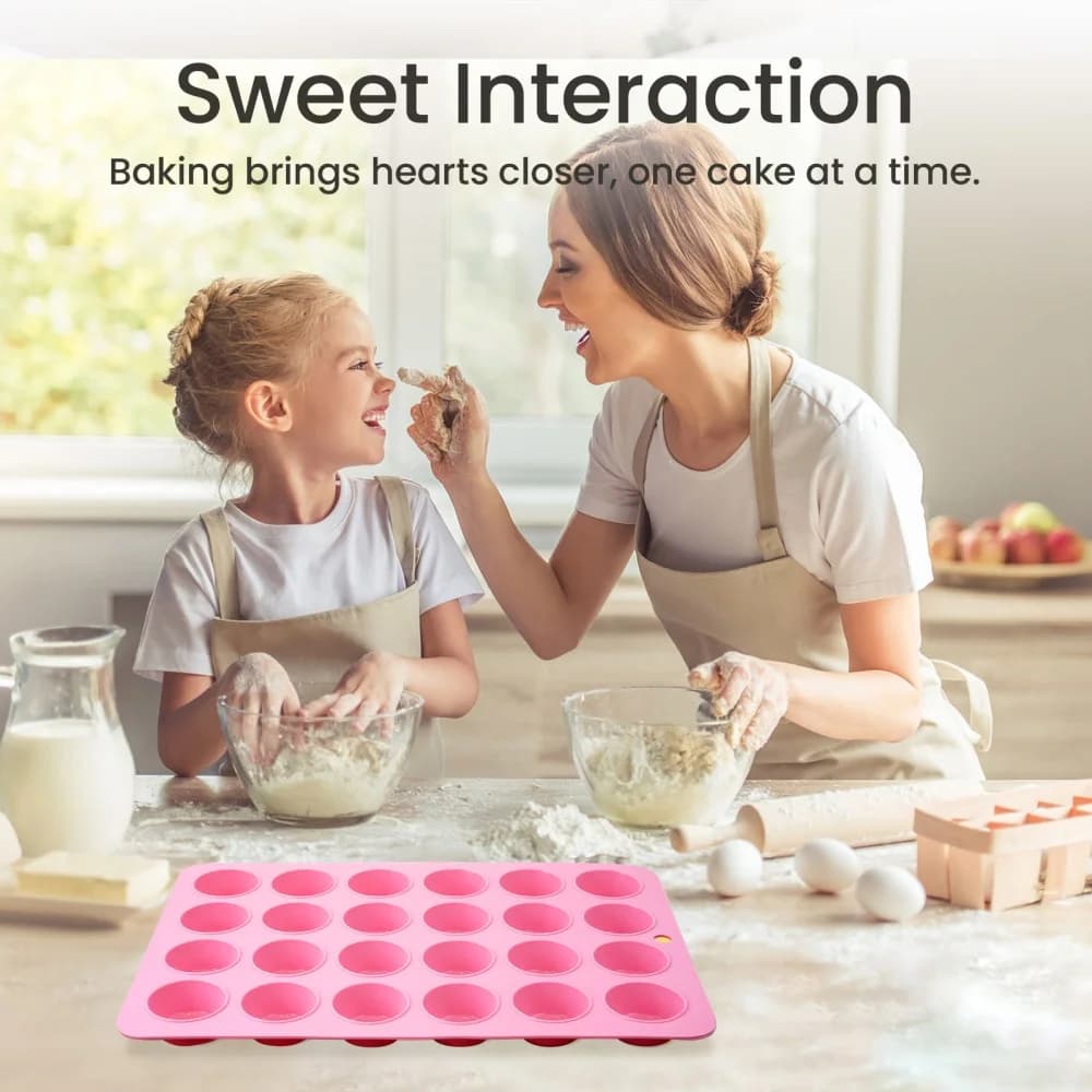 24-Hole Mini Muffin Silicone Baking Pan