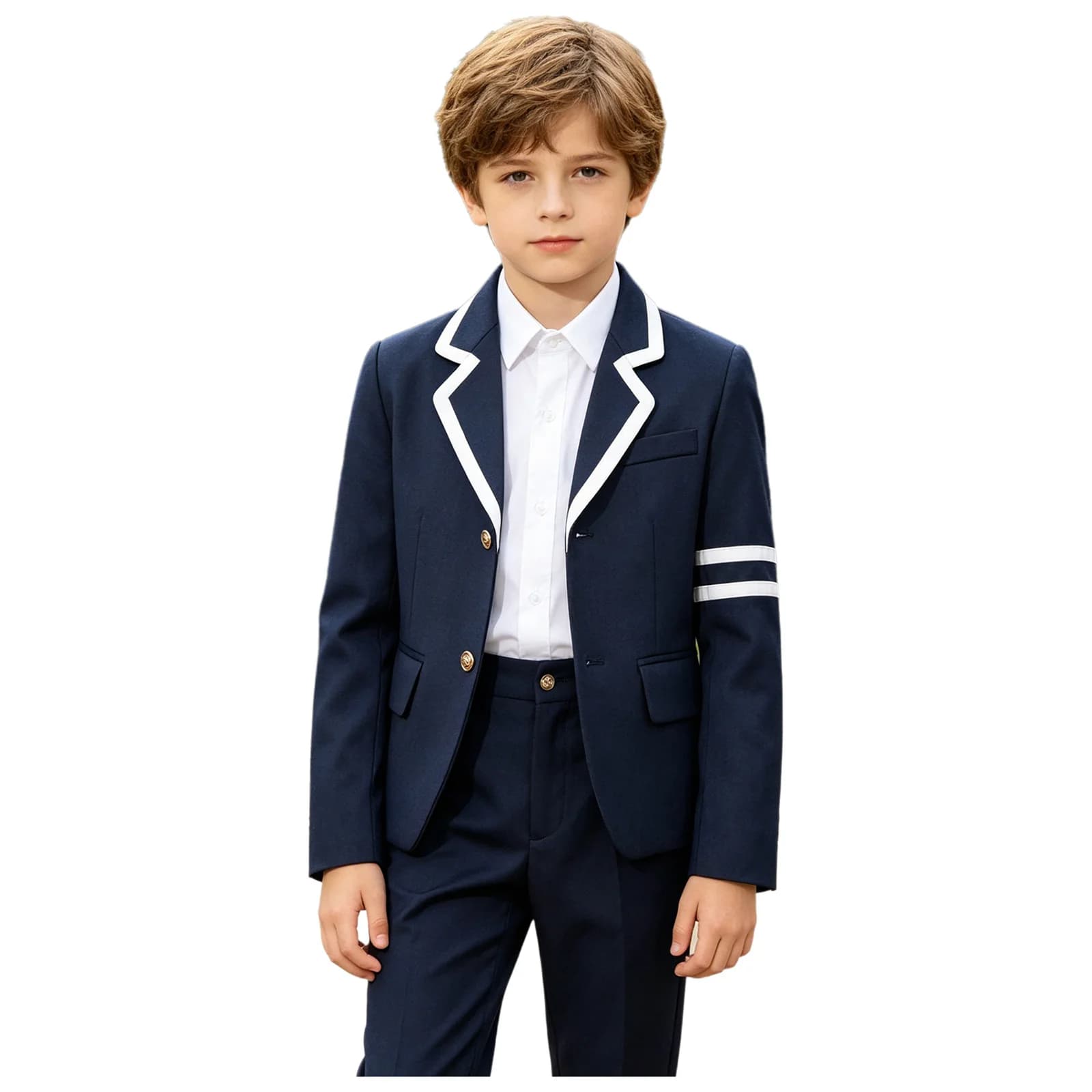 Kids School Uniform Blazer with Flap Pockets