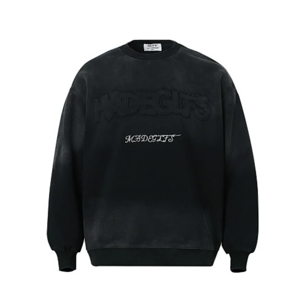 Men Clothing High street New Trend Heavy Industry Washed Embroidered Antique-style Sweatshirt for men and women