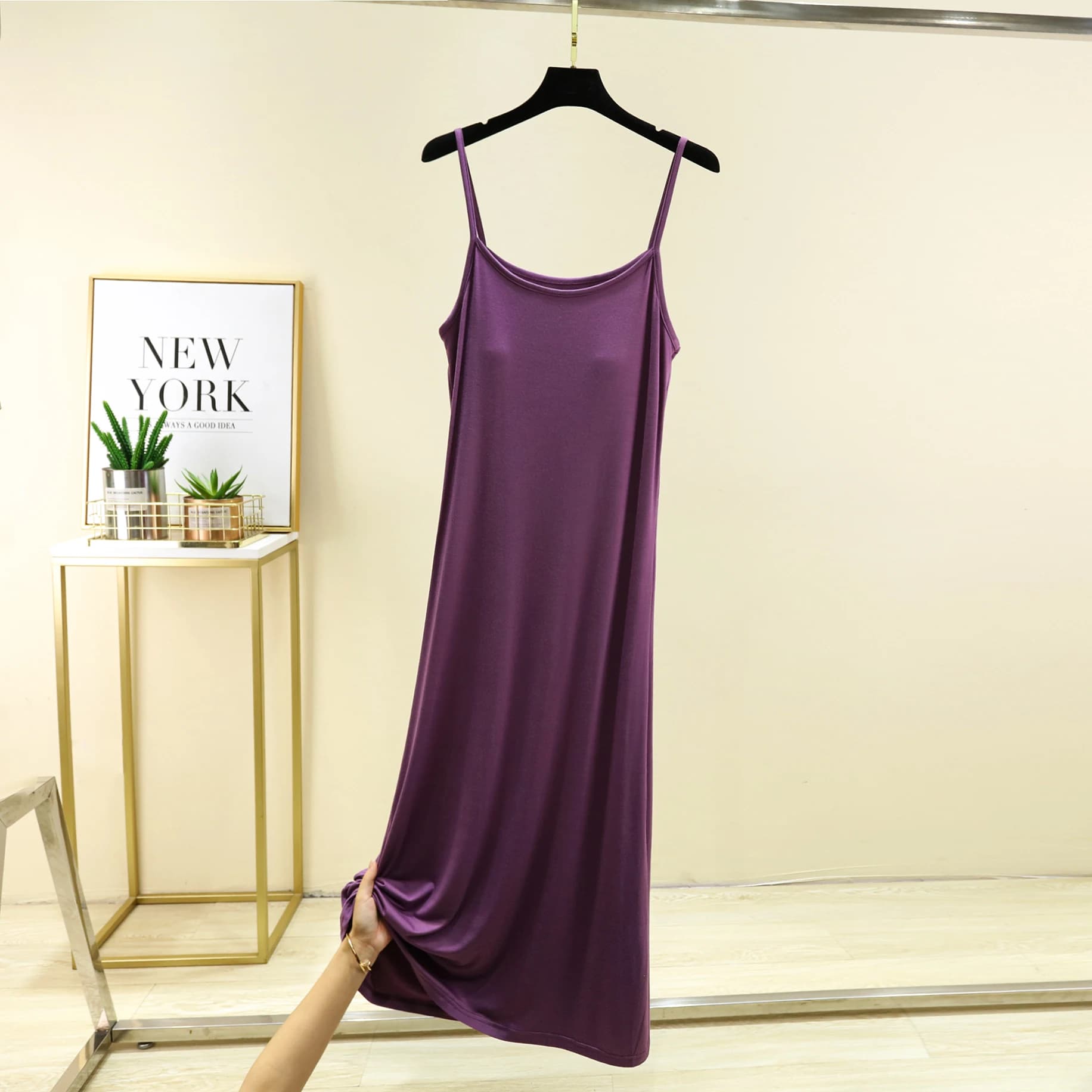 Modal Midi Dress with Built-in Bra