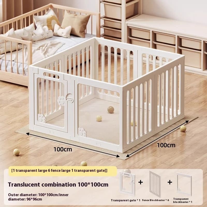 Indoor Clear Acrylic Pet Playpen Easy Assemble Transparent Dog Playpen for Puppy Bunny Cat Pig - Pet Barrier