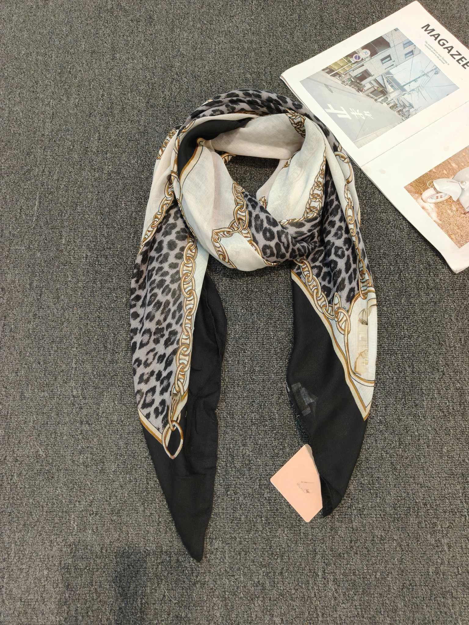 European, American, Italian original scarf with printed temperament, versatile shawl, sun shading, warm and soft new style 11