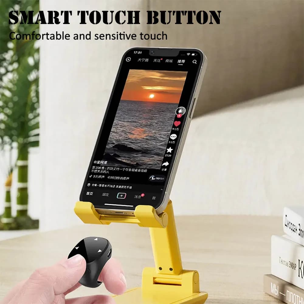 Remote Control Touch Screen Page Turner  for TikTok Bluetooth Camera Video Recording  for iPad iPhone Remote Scrolling Ring
