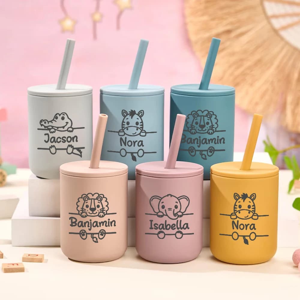 Personalized Silicone Sippy Cup for Toddlers