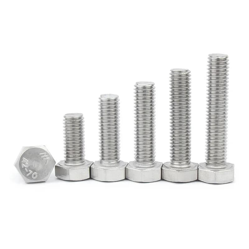 Stainless Steel M10 Hex Bolts Fine Thread