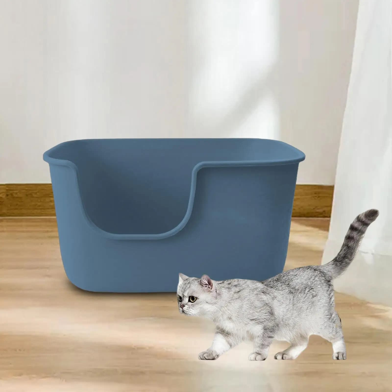 Pet Litter Trays with High Sides Pet Supplies Large Pan Splashproof Potty Toilet for Small Animals Kitten Hamsters Kitty Rabbit