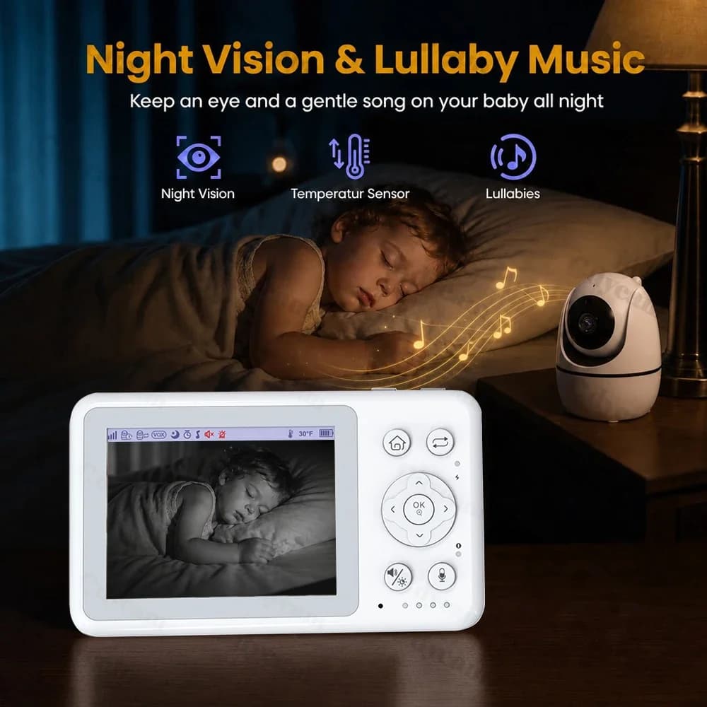 Video Baby Monitor with PTZ Camera and Two-Way Audio