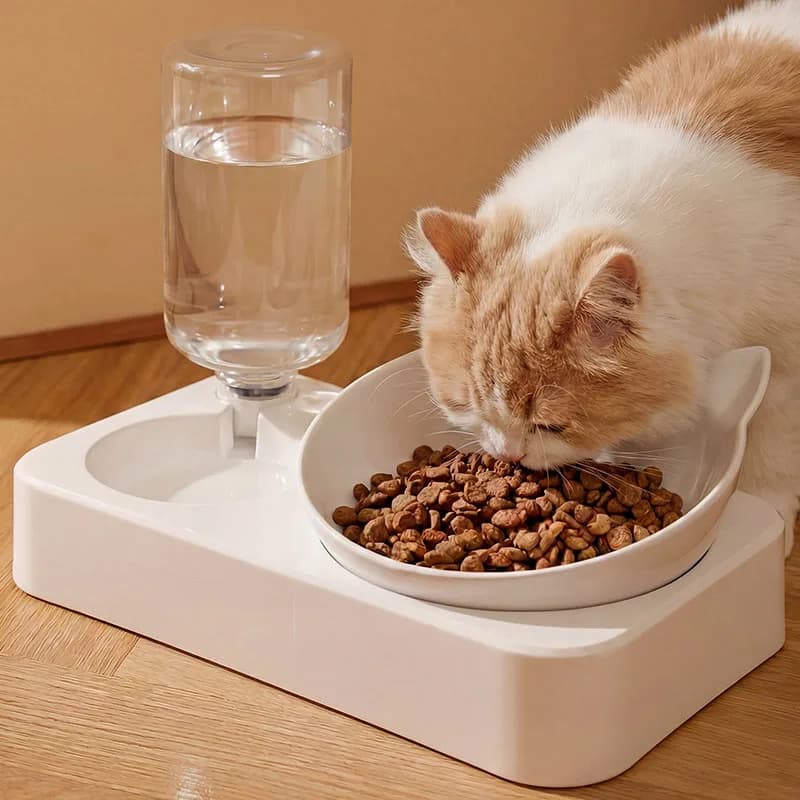 2-in-1 Pet Food and Water Feeder Bowl Set