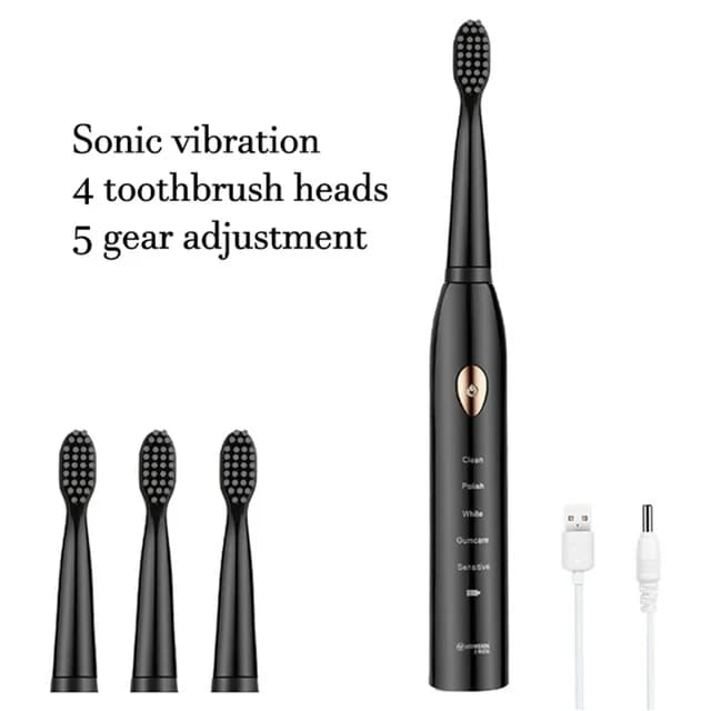 Electric Toothbrush USB Rechargeable IPX7 Waterproof