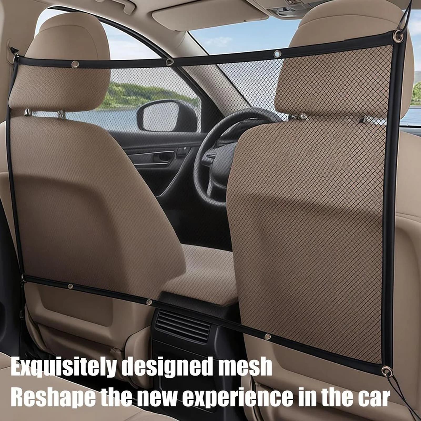 Dog Car Barrier Net Pet Backseat Divider