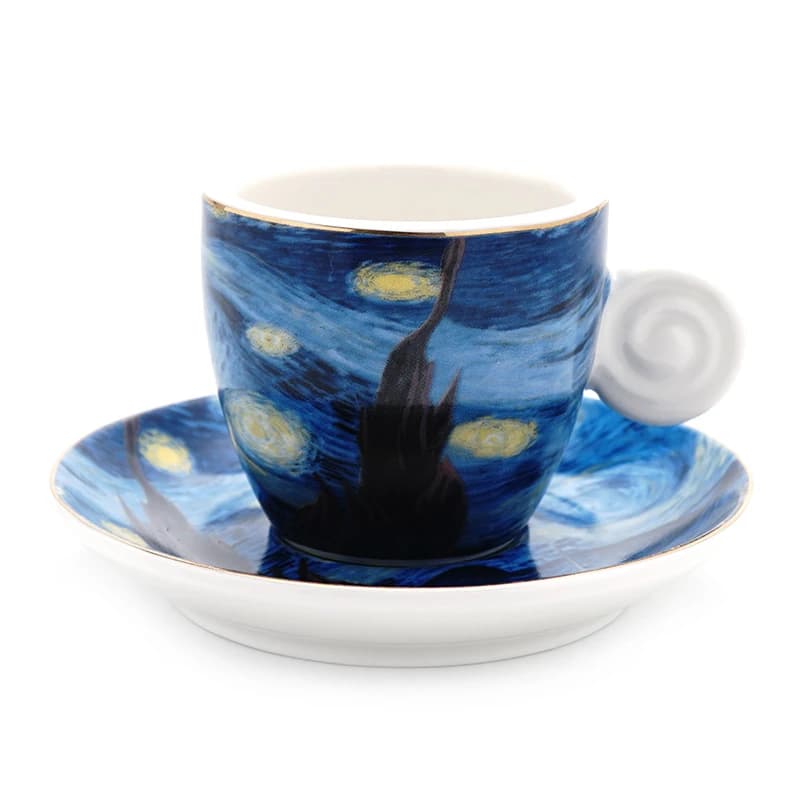 Van Gogh Starry Night Ceramic Coffee Cup Set
