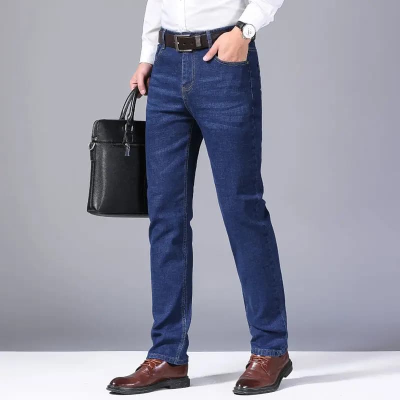Men's Elastic Slim Fit Business Casual Jeans