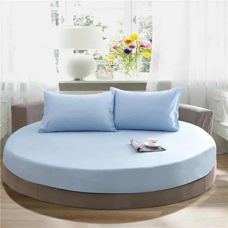 Round Cotton Fitted Sheet Set