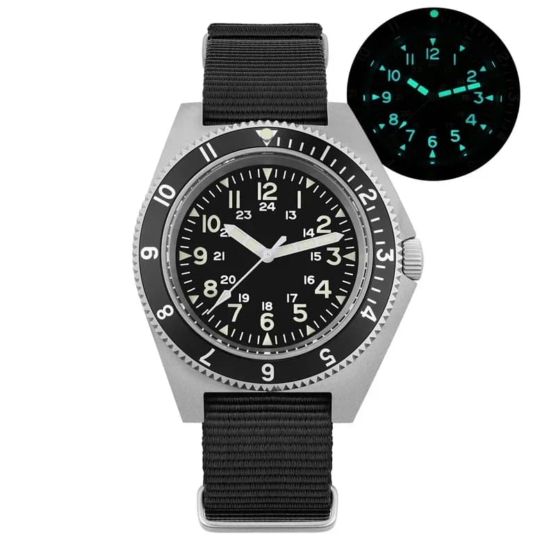 Watchdives WD1972 Quartz Watch VH31 Sweep Seconds Movement Sapphire Crystal BGW9 Luminous 20Bar Waterproof Vintage Men Watches