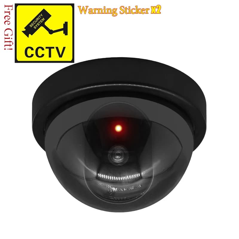 Dummy Dome Security Camera with Red LED
