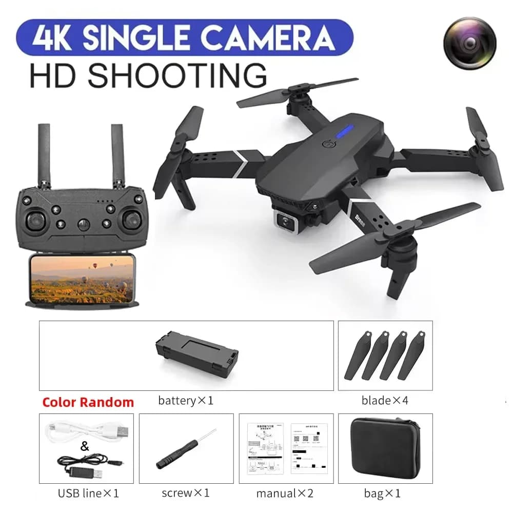 E88 Pro Foldable 4K WiFi FPV Quadcopter Drone