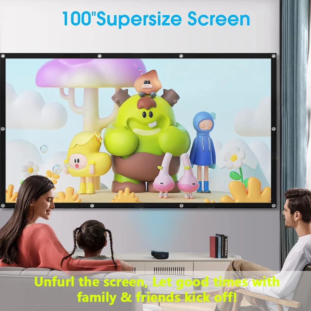 Portable Foldable Projector Screen 72-150 Inch