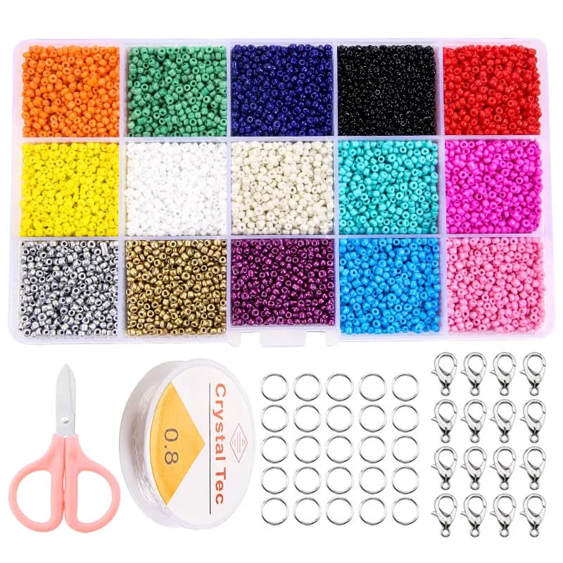 Glass Seed Beads Jewelry Making Kit 20000pcs