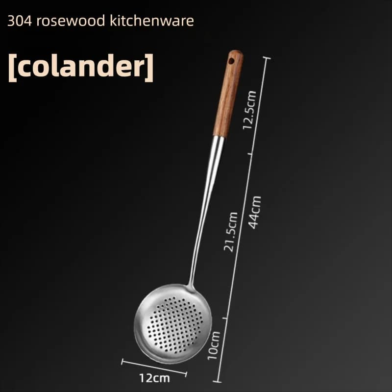 Stainless Steel Fish Frying Spatula with Wood Handle
