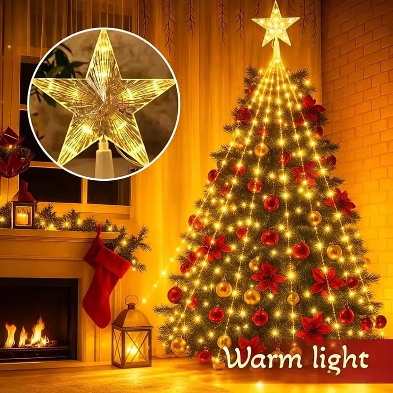 Christmas Tree Waterfall String Lights