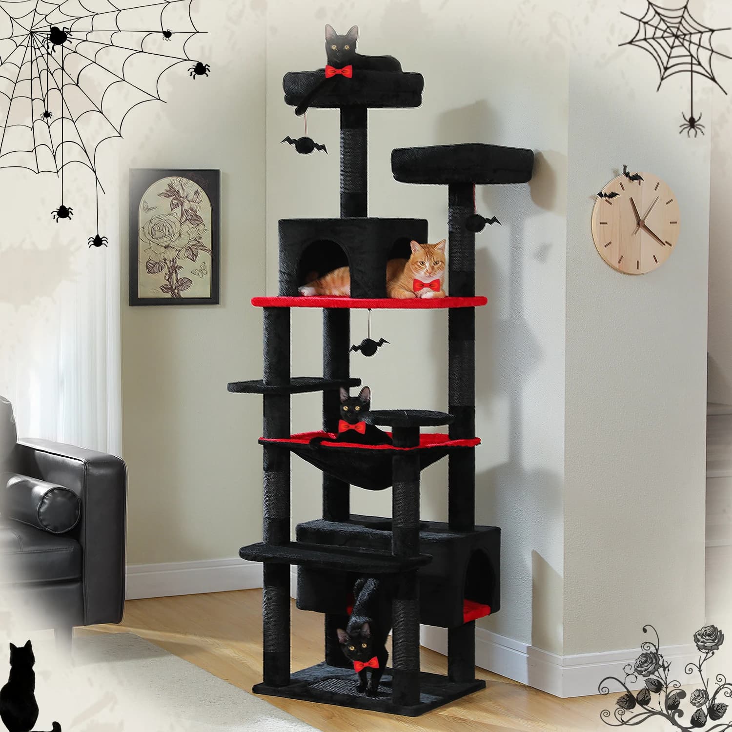 Large 72-Inch Cat Tree With Sisal Scratching Posts