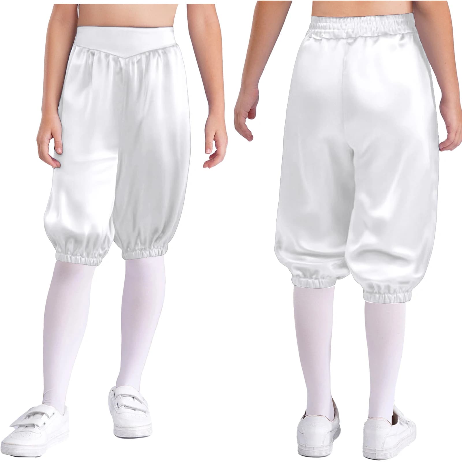Kids Medieval Capri Pants High Waist Lantern Style