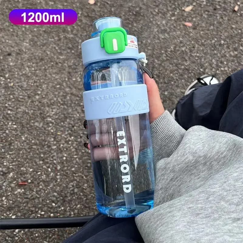 Sports Water Bottle with Straw and Direct Drinking